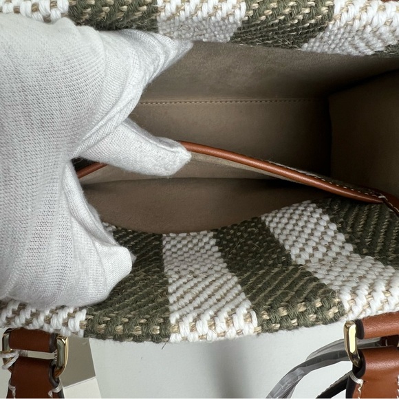 NWT Tory Burch Blake Striped Small Tote - Picture 7 of 13